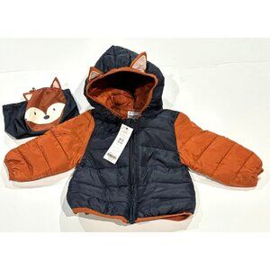 Robeez Baby Unisex Packable Insulated Hooded Jacket & Pouch Fox‎ Design 3-6M